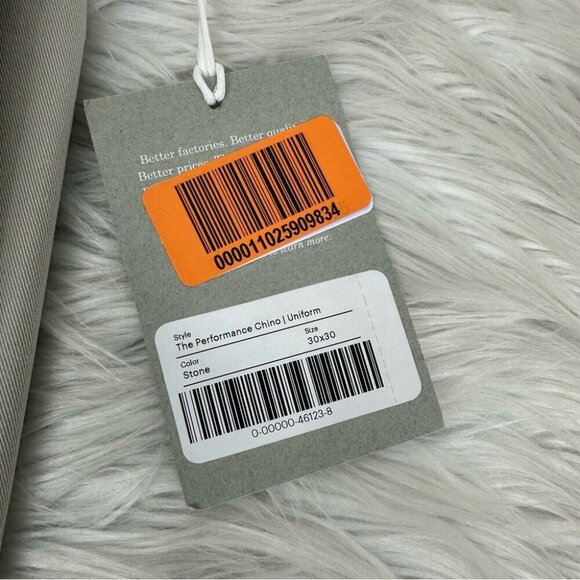 Everlane Uniform Mens NWT Stone The Performance Chino Fit Career Pant W30-32/L30 - Picture 6 of 14